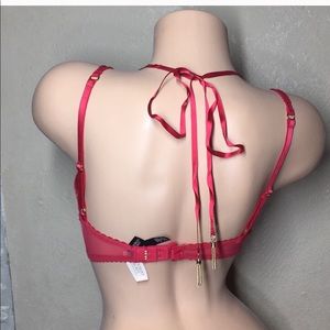 Bombshell Plunge Lace Bra with Multi-Way Tie Back